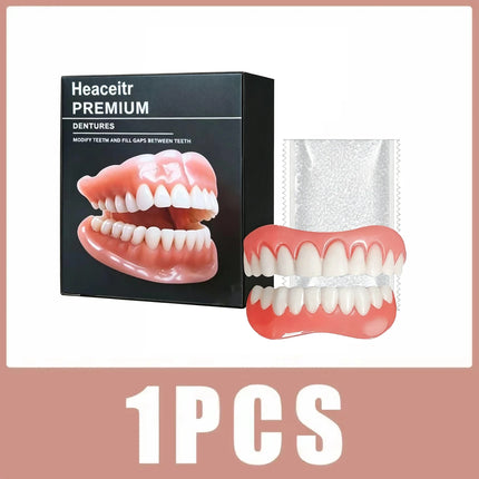 DIY Dentures Set, Easy To Use Up and Down Dentures, Home Denture Solutions Bring An Ideal Smile, Suitable for Both Women and Men