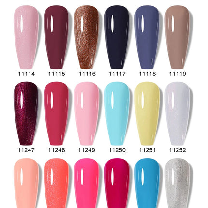 Arte Clavo Glitter Gel Nail 15ml Semi Permanent Soak Off UV Gel Varnish Nail Manicure Top Base Coat Gel Polish Art Decoration