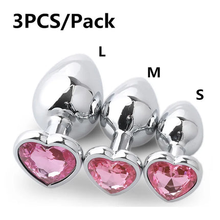 S/M/L Anal Plug Metal Adult Sex Toys For Women Men Crystal Erotic Bullet Butt Plug Stimulator Prostate Massager Intimate Goods
