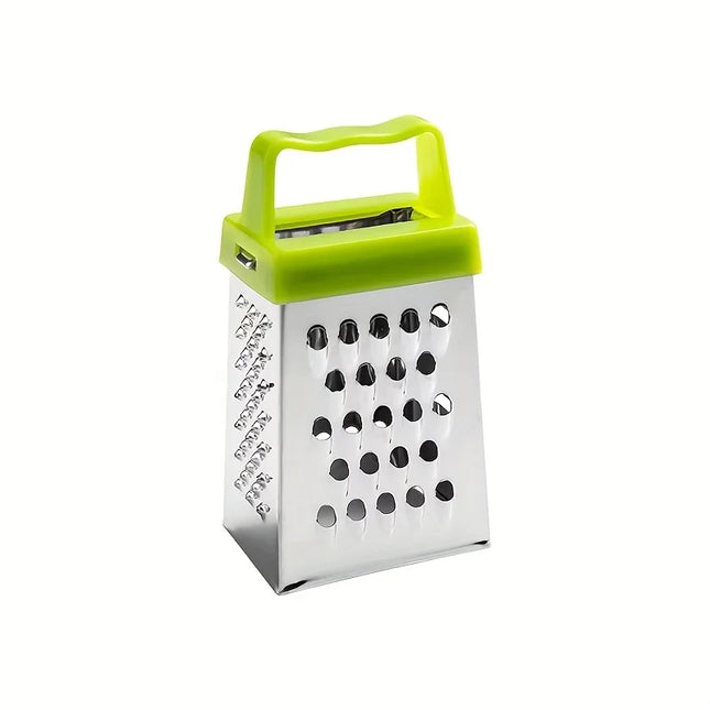 Mini Four-Sided Stainless Steel Grater, Small Household Cheese Grater, Multifunctional Ginger, Garlic, and Chocolate Grater, Kitchen Gadget