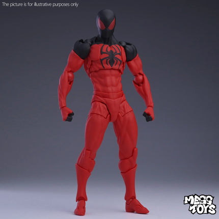 New MessToys Spiderman Figure CT Toys Black Red Spider Man Figurine Mess Toys Action Figure Custom Model Gift Kid Customized Toy