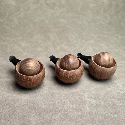 Natural Wood Car Diffuser Flame-Proof Spherical Air Freshener Wooden Odor Eliminator for Car & Home Bedroom Office Desk Interior