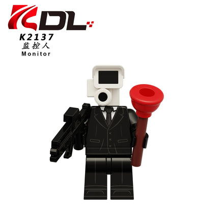 KDL821 KDL822 KDL823 KDL826 Toilet Man TV Man Building Blocks Miniature Ornament Toy Micro Ornament Model Assembly Kit