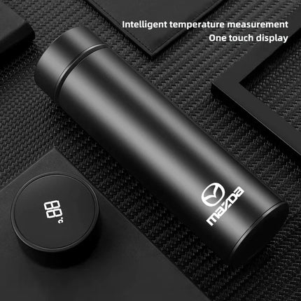 Car Smart Thermos Bottle With Temperature Display Coffee Cup For Mazda 3 6 Atenza Axela Demio CX3 CX5 MP MS RX8 Car Accessories