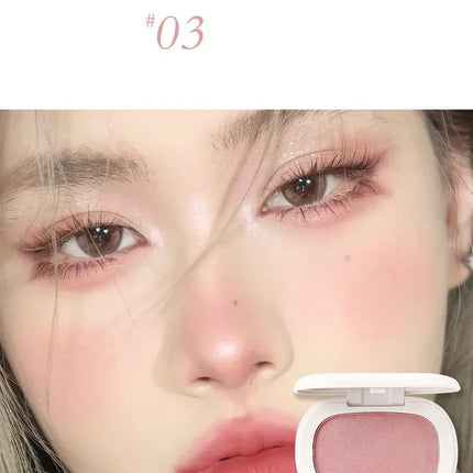Single Color Blush Silky Texture High Color No Powder Feeling Low Saturation Long-lasting Natural Matte Blush Cream Face Makeup