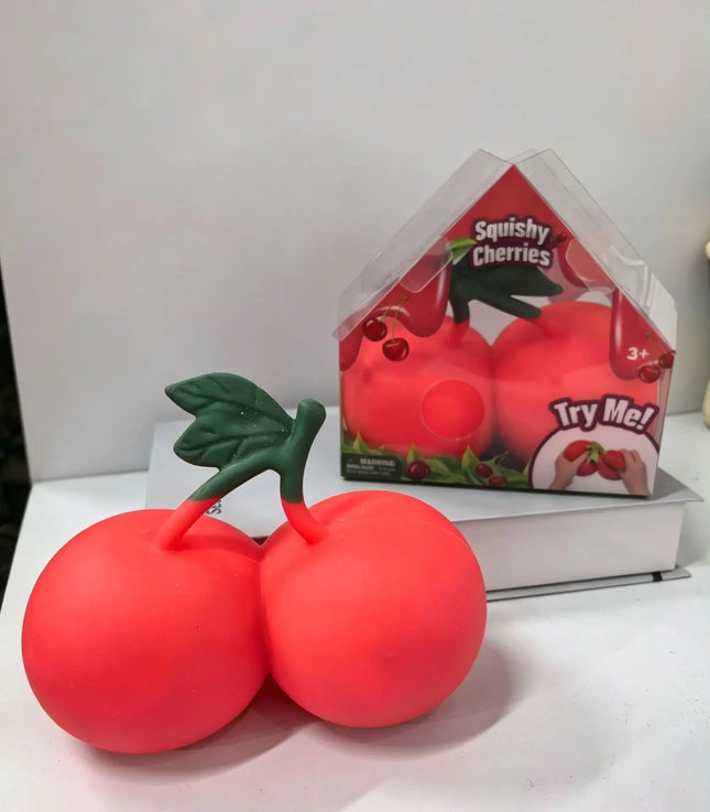 Squeeze Cherries Squeezy Stress Relief Sensory Toy Slow Rebound Fidget Toy For Adults Anxiety Relieve Relaxing Entertainment