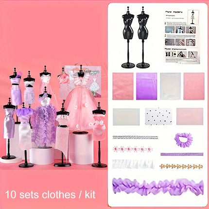 Girls Fashion Designer Kit DIY Creative Paste Art Craft No Needle Thread Birthday Halloween Christmas Thanksgiving Gift