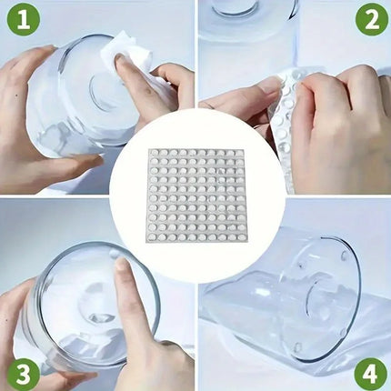 100Pcs Soft Silicone Rubber Anti Slip Bumpers Feet Pads Damper Buffer Cabinet Bumpers Silicone Furniture Pads Drawer Door Pad