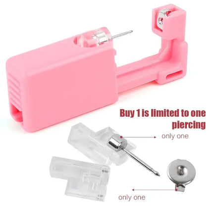 1Pcs Disposable Safe Painless Ear Piercing Tool, Healthy Sterile Puncture Kit Earring Studs Nose Rings Piercing Gun Set