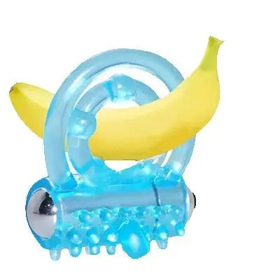 Double rings vibrator waterproof clitoris Massager masturbation Vibrating lasting cocking delay ejaculation vibe Sex Toy For man