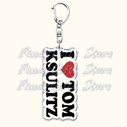 Tokio Hotel Band Chibis Keychains for Accessories Bag I Love Bill Tom Kaulitz Georg Listing Keyrings Jewelry Friends Fans Gifts