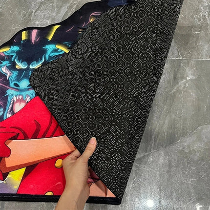 Dragon Ball Z Goku Krillin Roshi Custom Shape Polyester Rug Anime Fan Collectible Area Carpet for Living Room Bedroom Decor