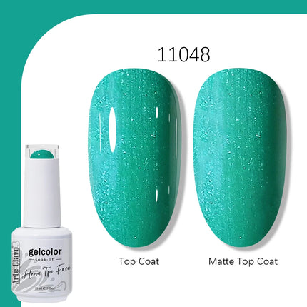 Arte Clavo Solid Color Gel Nail Polish 15ml Soak Off UV LED Gel Semi-Permanent Glitter Polish For Manicure Nail Art Salon Gel