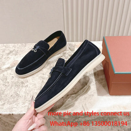 Designer luxury 2026 new casual women's fashionable and comfortable versatile loafers all leather flat shoes