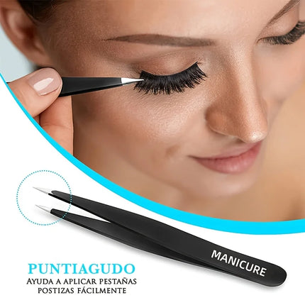 Professional Eyebrow Tweezers Set Stainless Steel Tweezers for Removing Blackhead Ingrown Hairs Eyelashes Clip Makeup Tools