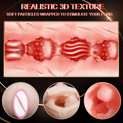 Automatic Male Masturbator Blowjob Sucking  Massager Pocket Pussy Real Vagina Machine Penis Train Cup Adult Sex Machine Toys Men