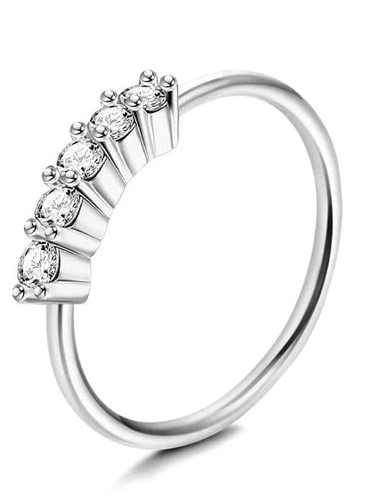 Drperfect 1Pc 20G Nose Rings Hoop for Women Men Surgical Stainless Steel Dangle Nose Ring Cartilage Earring Piercing Jewelry