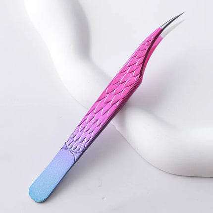 Professional Eyelash Tweezers for Lash Extension, Stainless Steel High Precision Eyelash Extension Eyebrow Tweezers