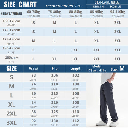 Men's Pants Loose Cool Casual Long Pants Elastic Waist Long Pant Casual Large Size Streetwear Lightweight Trousers