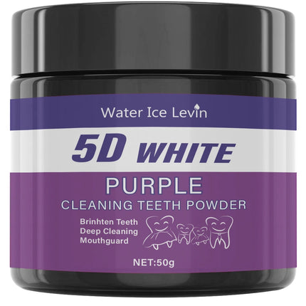 Purple Tooth Cleaning Powder - Sulfate-Free, Deep Cleaning and Polishing, Whitens Teeth in 5 Days, Portable for Daily Use and Travel