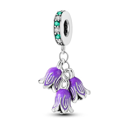 925 Sterling Silver Purple Series Butterfly Aries Gemini Safety Chains Fit Original Bracelet DIY Jewelry Making Gift For Women