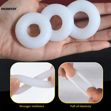 3pcs Penis Rings Semen Lock Cock Rings Sleeve Delay Ejaculation Silicone Beaded Time Lasting Erection Sex Toys for Men
