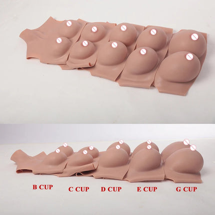 KUMIHO Realistic Silicone Breast Forms Sissy BCDEG Cup Fake Boobs Fake Chest Cosplay Men Crossdressing Transgender Drag Queen