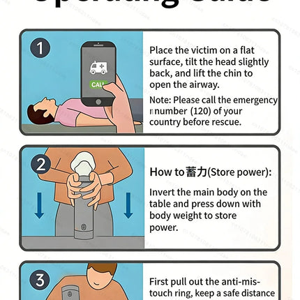 Auto Choking Rescue Device First Aid Kits Anti Choking Devices Emergency Suction Asphyxia Adults & Children CPR Rescue Device