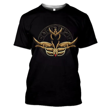 Summer Saint Seiya Anime 3D Printed T-Shirts Men Women Casual Fashion Oversized Short Sleeve T Shirt Male Tees Tops Man Clothing