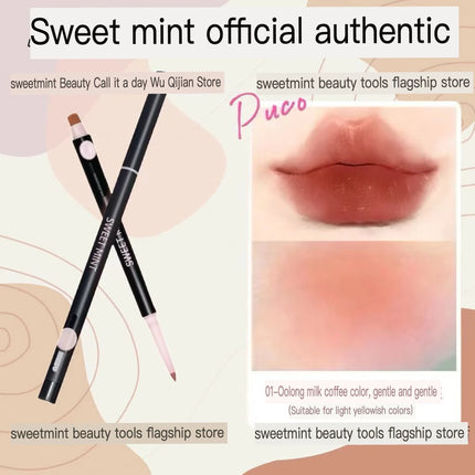 SWEET MINT Artist Lipliner Outline Lip Shape Lasting Color Pen With Brush Novice Lipstick Matte