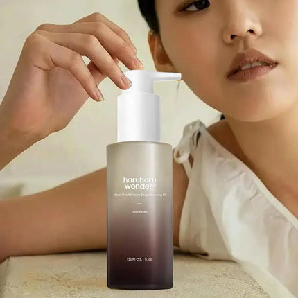 Korean Haruharu Black Rice Moisture Deep Cleansing Oil Moisturizing Daily Makeup Remover Oil Delicate foam Deep Pores Cleaning