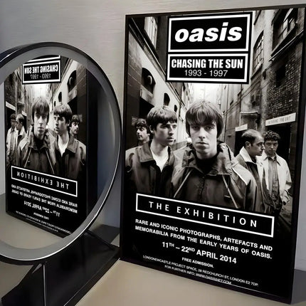 Band O-Oasis Classics Poster Perfect Sticker Self Adhesive Art Designed for Home Dining Office Spaces