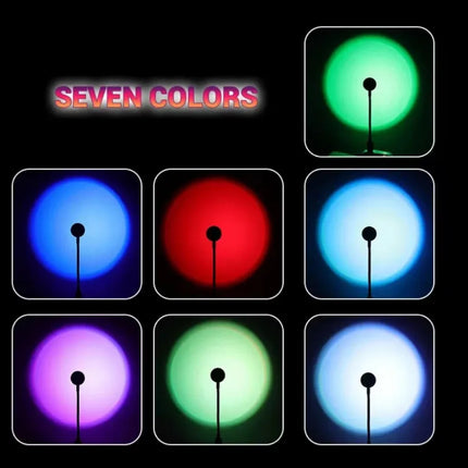 USB Sunset Lamp LED Rainbow Neon Night Light Projector Photography Wall Atmosphere sense Lighting For Bedroom Decoration Lamp