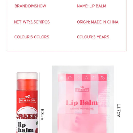 6  flavors of fruit moisturizing lipstick Moisturizing and moisturizing lip mask desalination lip mask lip balm