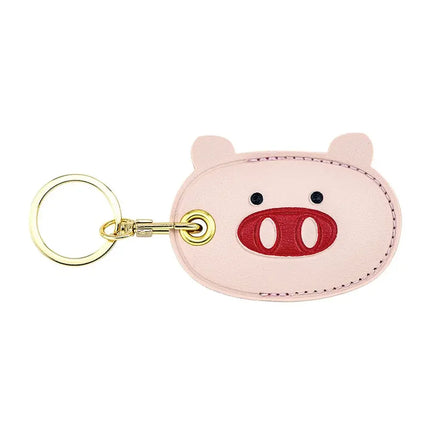 Leather Strawberry Lemon Keychain Case Holder Fashion Women Car Key Ring Charm Bag Car Pendant Gift Anti-lost Pet Dog Cat Collar