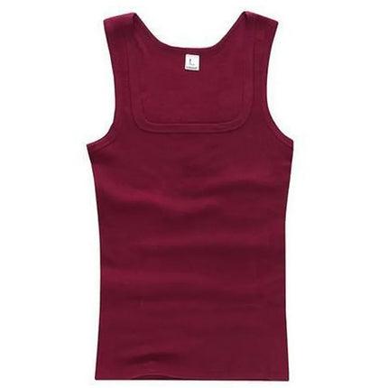 2024 New Men's Pure Cotton Tight Vest Casual Sports Tank Tops Middle-aged Sleeveless Basic Tops Quick Drying Bodybuilding Vest