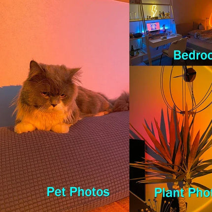 USB Sunset Lamp Sunset Projector Mood Light Living Room Bedroom Night Light Indoor Decor Bar Atmosphere Photography Background
