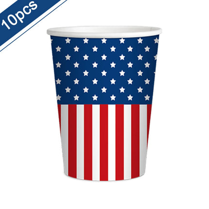 USA Theme Party Decorations American Flag Tattoo Sticker,flag Plates,banner,cups 4th Of July Independence Day Patriotic Supplies