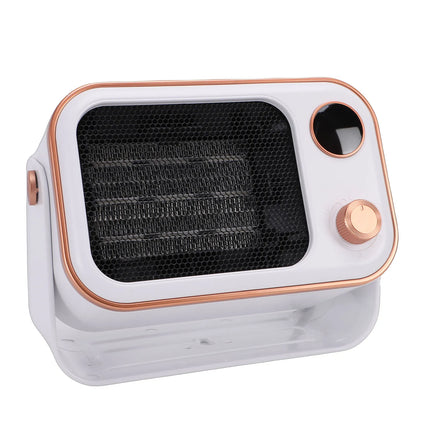1200W PTC Ceramic Desktop Heater Quiet Quick Heating 2 Speed Settings Overheat Tip Over Safety Indoor