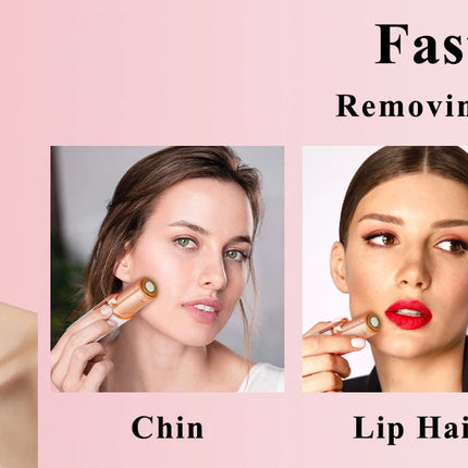 Facial Hair Remover for Women - as Seen on TV Painless Face Shaver - Electric Hair Removal Device for Face Lips Peach Fuzz