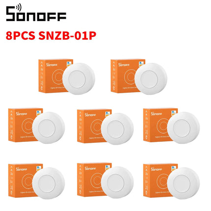 SONOFF SNZB 01P Zigbee Smart Button, Wireless Remote Control for Lights & Scenes, Single/Double/Long Press for Home Assistant
