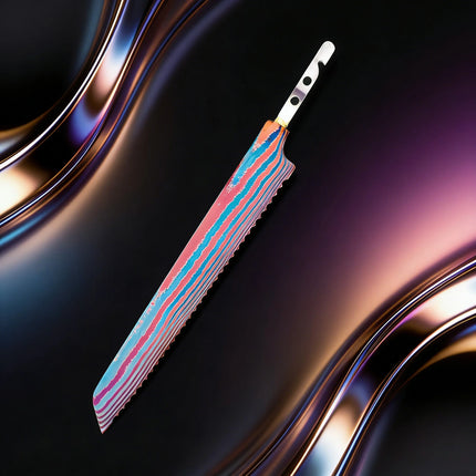 1PC,Blank Blade Kitchen Knives Titanium Damascus Steel Cleaver Knife Blades Knife Makers Home DIY Enthusiasts
