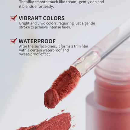 YOUNG VISION 6-Color Matte Velvet Lip Gloss Silky Smooth, Long-Lasting Color Seductive Feminine Lip Makeup
