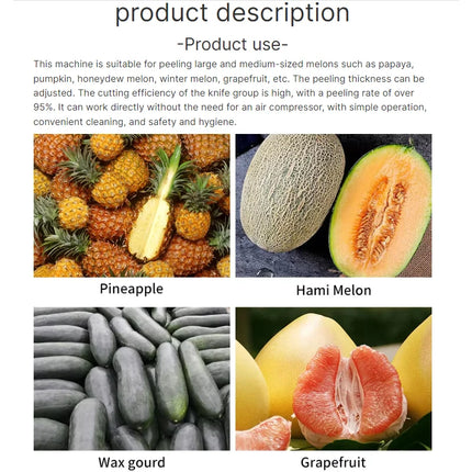BABEJING Commercial Stainless Steel Fruit Peeler Multifunctional White Radish Peeler Vertical Avocado Slicer Kitchen Tool