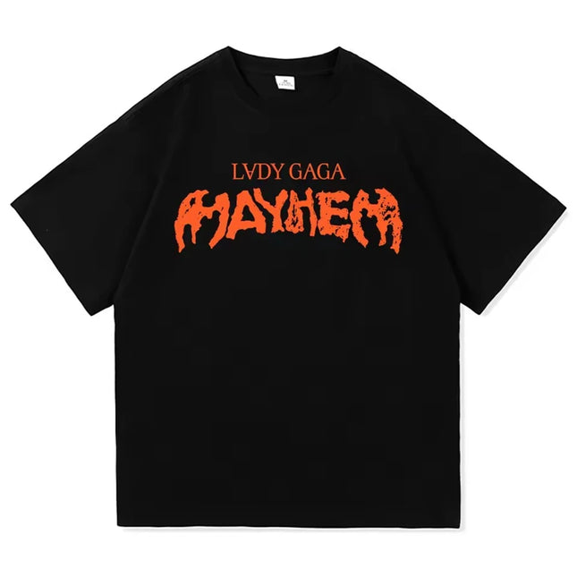 Lady Gaga Mayhem New Album Tee Shirt Homme New in Top Tees Men Clothing short sleeve Round Neck Printing Pullover T-Shirt 50513