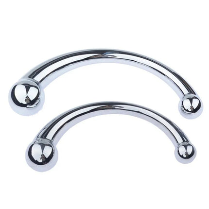 Double Ended Anal Hook Butt Plug Stainless Steel G Spot Wand Prostate Massage Stick Vagina Stimulator Sex Toys for Men Women 18+