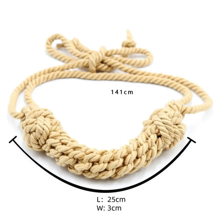 Handmade Cotton Rope Mouth Gag with Adjustable Knotted Bondage Choker for for Couple BDSM Restraint Cosplay Intimate Sex Toys
