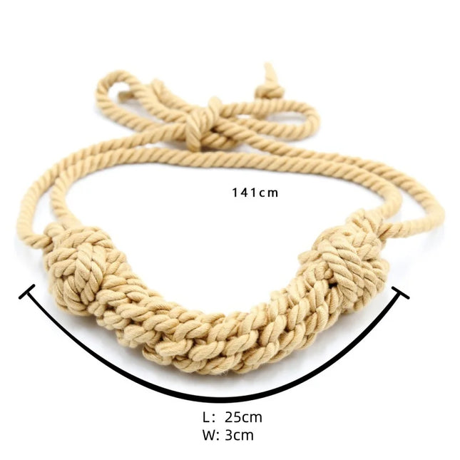 Handmade Cotton Rope Mouth Gag with Adjustable Knotted Bondage Choker for for Couple BDSM Restraint Cosplay Intimate Sex Toys