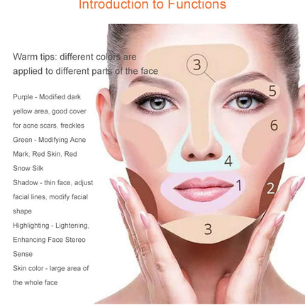 Multifunction Concealer Palette Cream Texture Covers Acne Marks Dark Circles 15 Colors Face Makeup Waterproof Make up Cosmetics