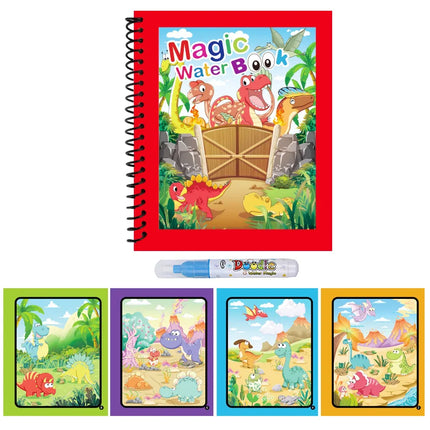 Repeated Children Drawing Coloring Books Sensory Early Education Puzzle Drawing Toys Ocean Dinosaur Animal Water Drawing Picture